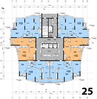 Малиновського, 8 - План 25 поверху