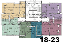 Будинок 2 - ЖК «Столичні каштани» - План 18-23 поверхів