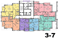 Будинок 1 - ЖК «Столичні каштани» - План 3-7 поверхів