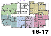 Будинок 1 - ЖК «Столичні каштани» - План 16-17 поверхів