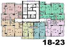 Будинок 1 - ЖК «Столичні каштани» - План 18-23 поверхів